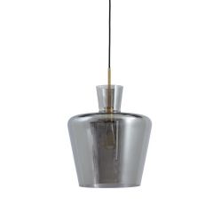 Myles hanglamp Ø25x31 cm - smoke glas/antiek brons
