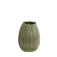 Kopra vaas deco Ø28,5x36 cm - keramiek donkergroen