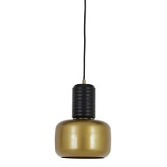 Chania hanglamp Ø20x33 cm - mat zwart-antiek brons