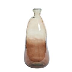 Lido vaas Ø22x51 cm - glas donkerbruin/zand