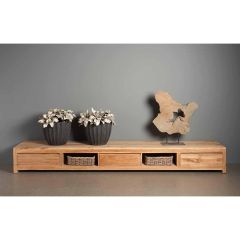 Tower Living Corona tv-meubel - 300 cm - bruin