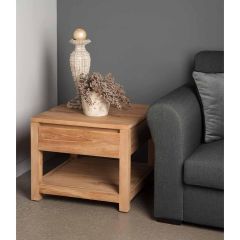 Corona bijzettafel vierkant - 60 cm - bruin