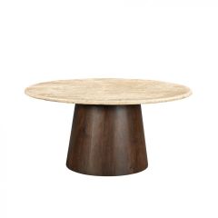 Valentino ronde salontafel - Ø75 cm - beige van het woonmerk Livingfurn