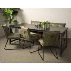 Paterno eettafel - 220 cm - zwart