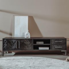 Ziano tv-meubel - 185 cm - zwart