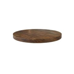 Rond Restaurant-/Bartafelblad - Straight Edge - Nature Smooth - Mangohout - 110 cm - Straight