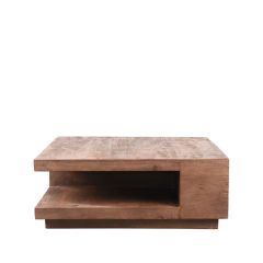 Square salontafel 80x80x30 cm - espressso mangohout
