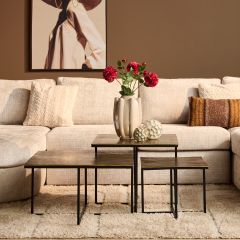 Joelle salontafel set van 3 - cognac