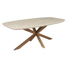 Eettafel Madison 240 cm Deens Ovaal - zand/brons