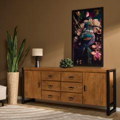 Dressoir Boaz - 200 cm - naturel