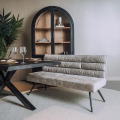 Rosora eetkamerbank - 180 cm - beige