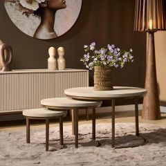 Salontafel Madison 70 cm set van 3 - zand