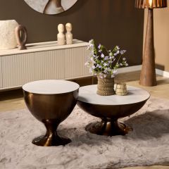 Salontafel Ava set van 2 - brons