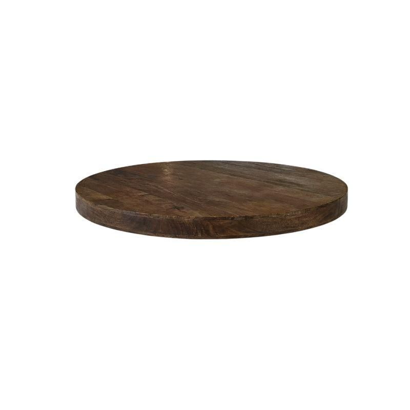 Label51 Rond Restaurant-/Bartafelblad - Straight Edge - Espresso - Mangohout - 110 cm
