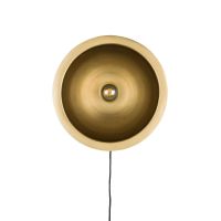 Puur Dudley wandlamp rond L - zwart/goud