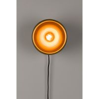 Puur Dudley wandlamp rond S - zwart/goud