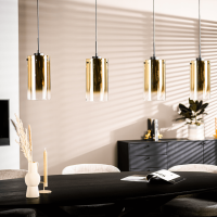 Jalama hanglamp glas goud 4L 120 cm van het woonmerk Vurna