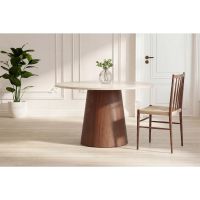 Svea Elliott ronde eettafel travertinelook - beige