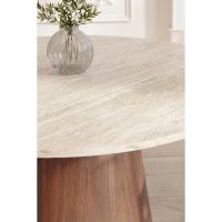 Svea Elliott ronde eettafel travertinelook - beige