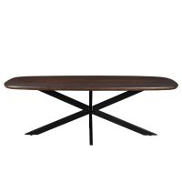 Livingfurn Jesper deens ovale eettafel - 230 cm - hout - bruin | Showroommodel