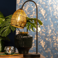 Meya tafellamp 23x18x60 cm zwart/goud van het woonmerk Light&Living