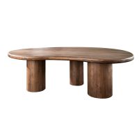 Fraaai Rahul eettafel sculpture - massief acacia drift bruin