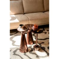 Dutchbone Mount bijzettafel S - bruin/zwart