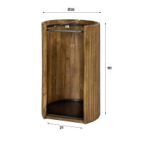Fraaai Sedona paraplubak massief mangohout - zand