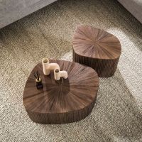 Fraaai Rebecca salontafel set van 2 XL driehoek teak - bruin