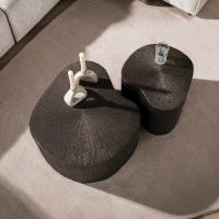 Fraaai Mayla salontafel niervormig set van 2 - brons liquid metal