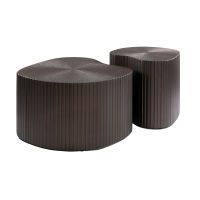 Fraaai Mayla salontafel niervormig set van 2 - brons liquid metal