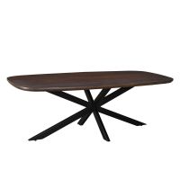 Livingfurn Jesper deens ovale eettafel - 230 cm - hout - bruin | Showroommodel