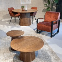 Salvator ronde salontafels - set van 2 - naturel van het woonmerk Livingfurn