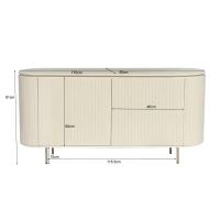 Livingfurn Patou dressoir hout 170 cm - ivoor