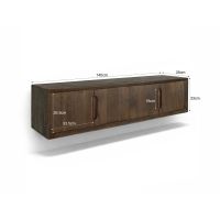 Livingfurn Cortez zwevend tv-meubel 140 cm - bruin