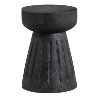 Borre kruk hout 40 x ø28 cm zwart van het woonmerk Woood