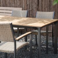 Arezzo tuintafel rechthoek polywood teaklook 200x90 cm