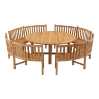 Teak tafel ø180x75cm