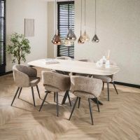 Fraaai Dexter eetkamertafel 215 cm - creme