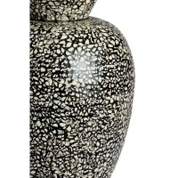 Light & Living Lera vaas Ø22x31 cm bamboo - zwart-crème