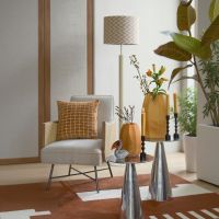 Light & Living Bradley vaas Ø23x38 cm glas - karamel
