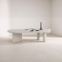 Svea Ricardo organische salontafel MDF - concrete look