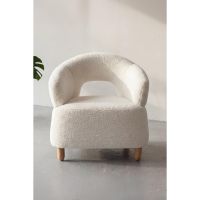 Svea Brent fauteuil bouclé - naturel/wit
