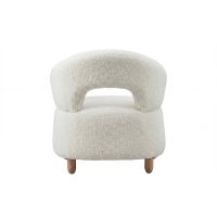 Svea Brent fauteuil bouclé - naturel/wit