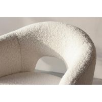 Svea Brent fauteuil bouclé - naturel/wit