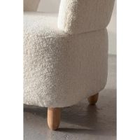 Svea Brent fauteuil bouclé - naturel/wit
