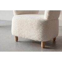 Svea Brent fauteuil bouclé - naturel/wit
