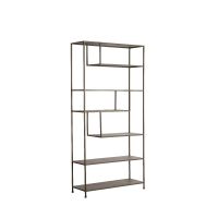 Light & Living Ylaya wandkast open 100x35x203 cm - mat bruin