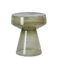 Light & Living Dakwa salontafel Ø37x44 cm - glas grijs/groen