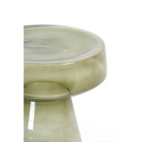 Light & Living Dakwa salontafel Ø37x44 cm - glas grijs/groen